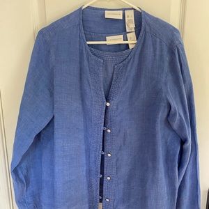 Liz Claiborne 2 pc Linen Sleeveless w/Jacket